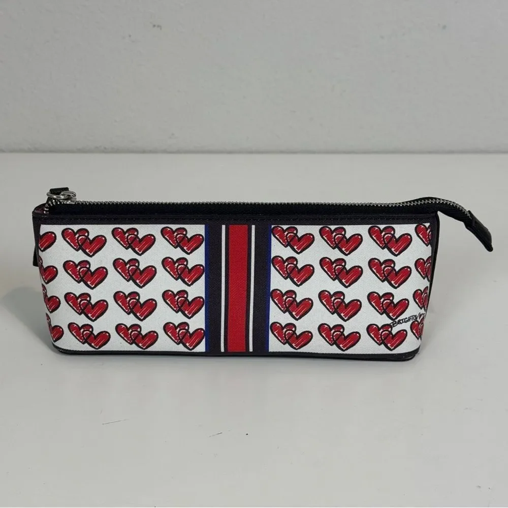 Brighton Life is Beautiful Striped Heart Cosmetics Pouch